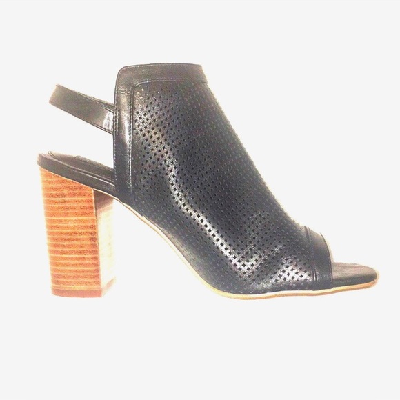 Steven By Steve Madden Shoes - Steve Madden black open toe chunky wood heel boots